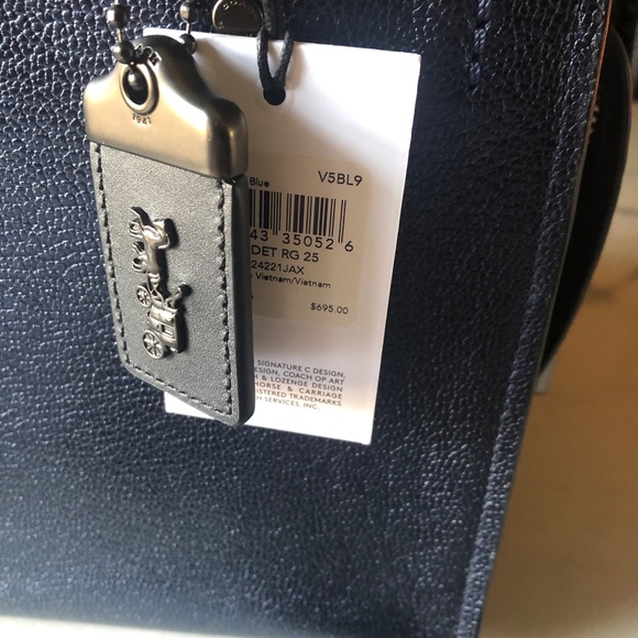 💎 Gorgeous Coach Snakeskin Metallic Rogue 25 - Picture 2 of 13